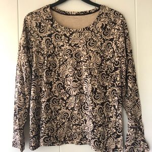 WHITE STAG //  Long Sleeve Print Top